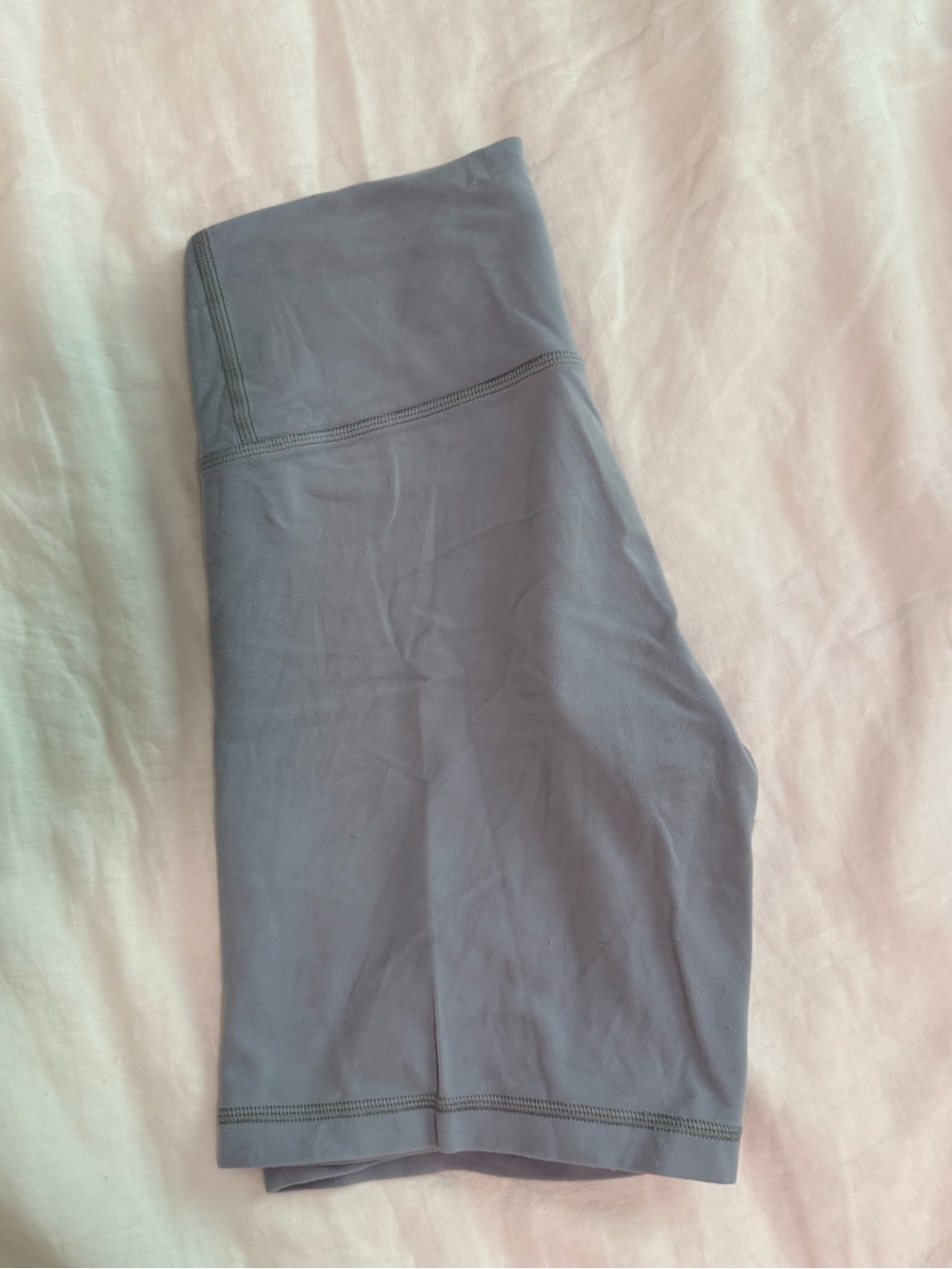 High-Waist Athletic Shorts in Light Blue